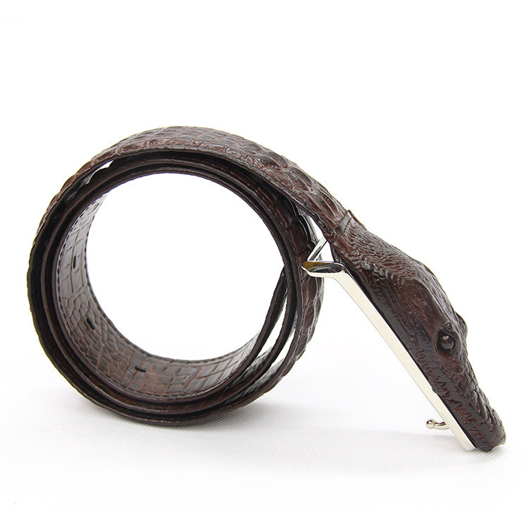 Yiwu Good Goods 2018 Explosive Crocodile Men's Leather Belt Guangzhou Belt Manufacturers A Batch Of Belt Buckle Custom -1006/45800 undefined