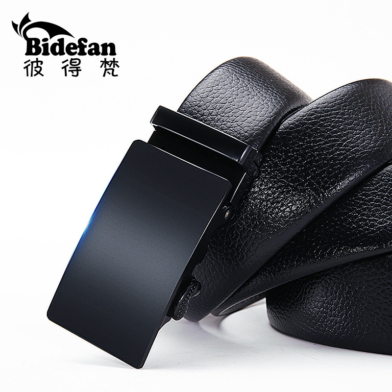 Yiwu good leather belt men automatic buckle leather head fashion hipster handmade leather belt belt cowhide leather belt custom men's belt -1006/45800 thumbnail