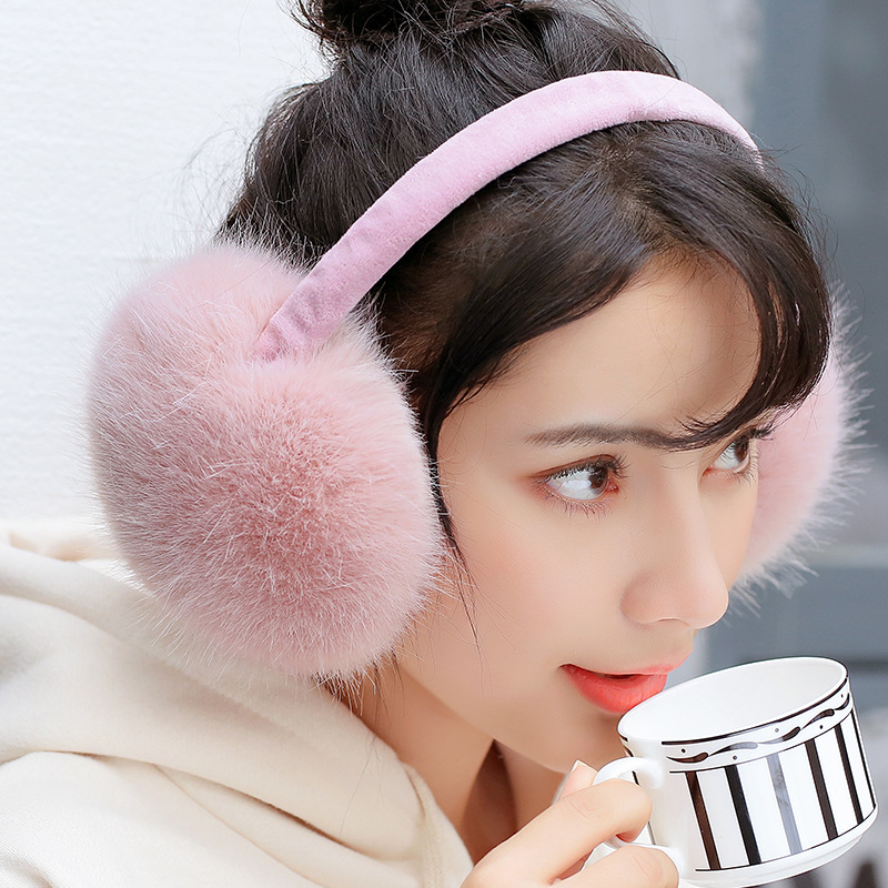 Yiwu Selection Korean version of the ear cover winter warm ear cover female cute big fox ear bag plush ear warm cartoon thumbnail