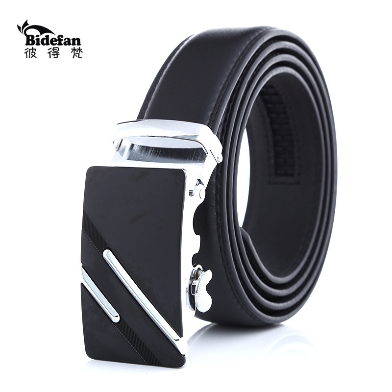 义乌好货 男士皮带自动扣地摊belt men时尚商务定制链条带身扣头真皮牛皮腰-1006/45800细节图
