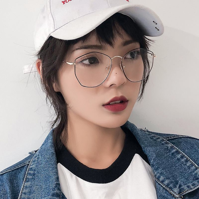 义乌好货 不规则多边形眼镜框新款2845金属架女士复古近视眼镜架可配镜现货-1004/23058