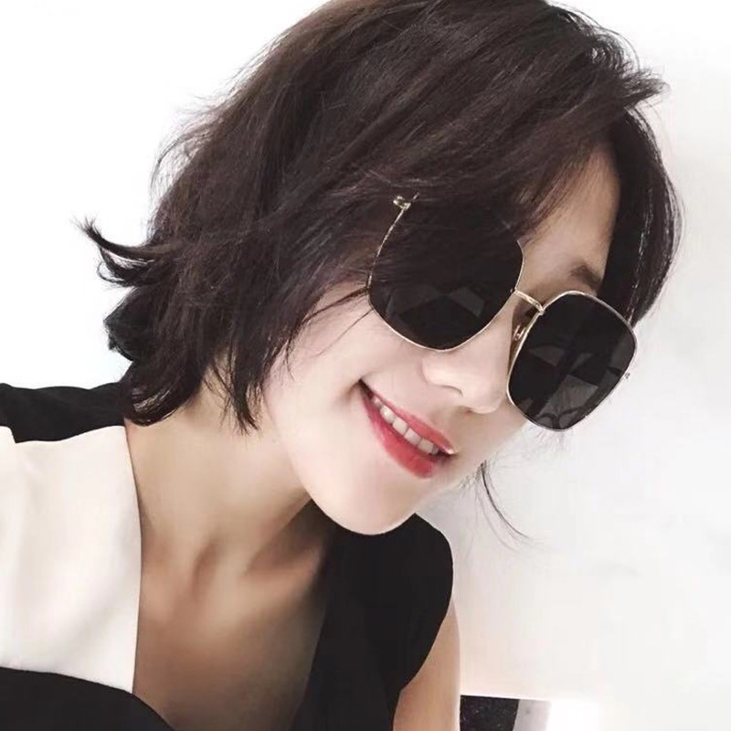 义乌好货 偏光太阳镜女明星同款墨镜18新款经典圆脸网红韩版方形太阳眼镜-1004/23058