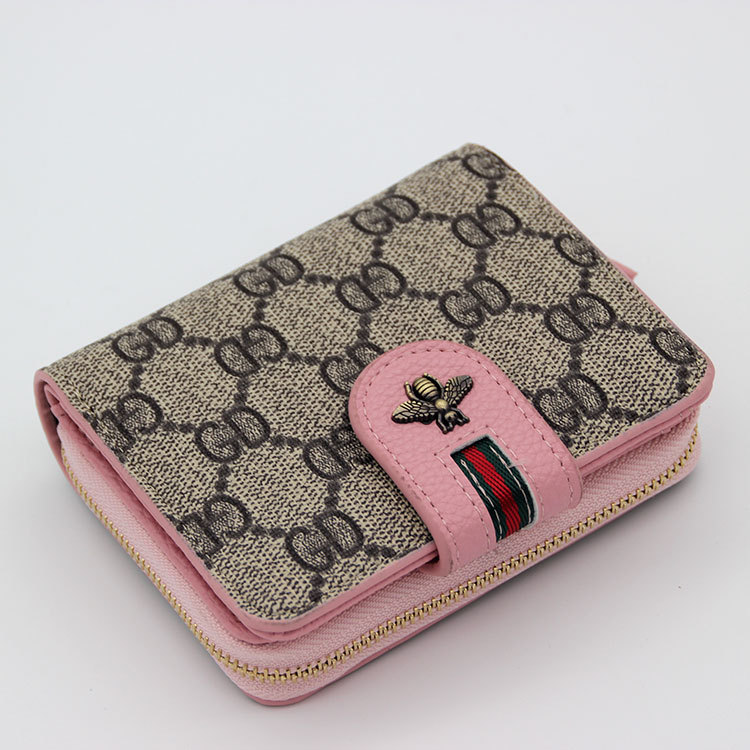 工厂直销大牌女士钱包多卡位多功能短款折叠钱包小钱包实用包图