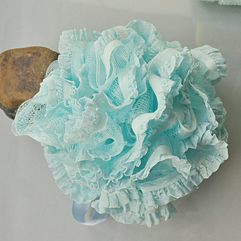 Yiwu Selection manufacturer direct bath ball large 50g bath flower lace bath ball pure color soft environmental protection rub bath flower -1006/35694