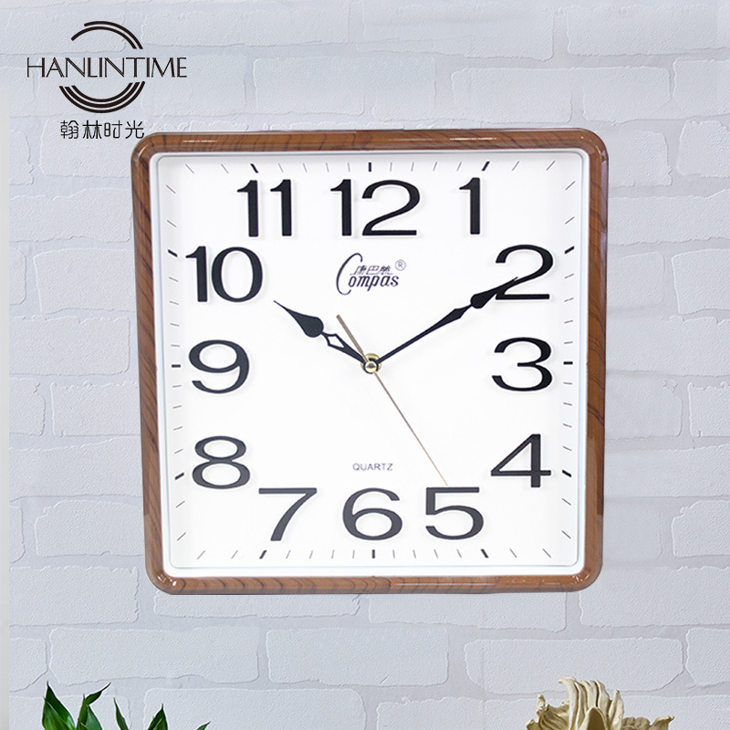 Yiwu Selection creative new home living room decoration silent wall clock atmospheric simple electronic movement clock -1003/18505