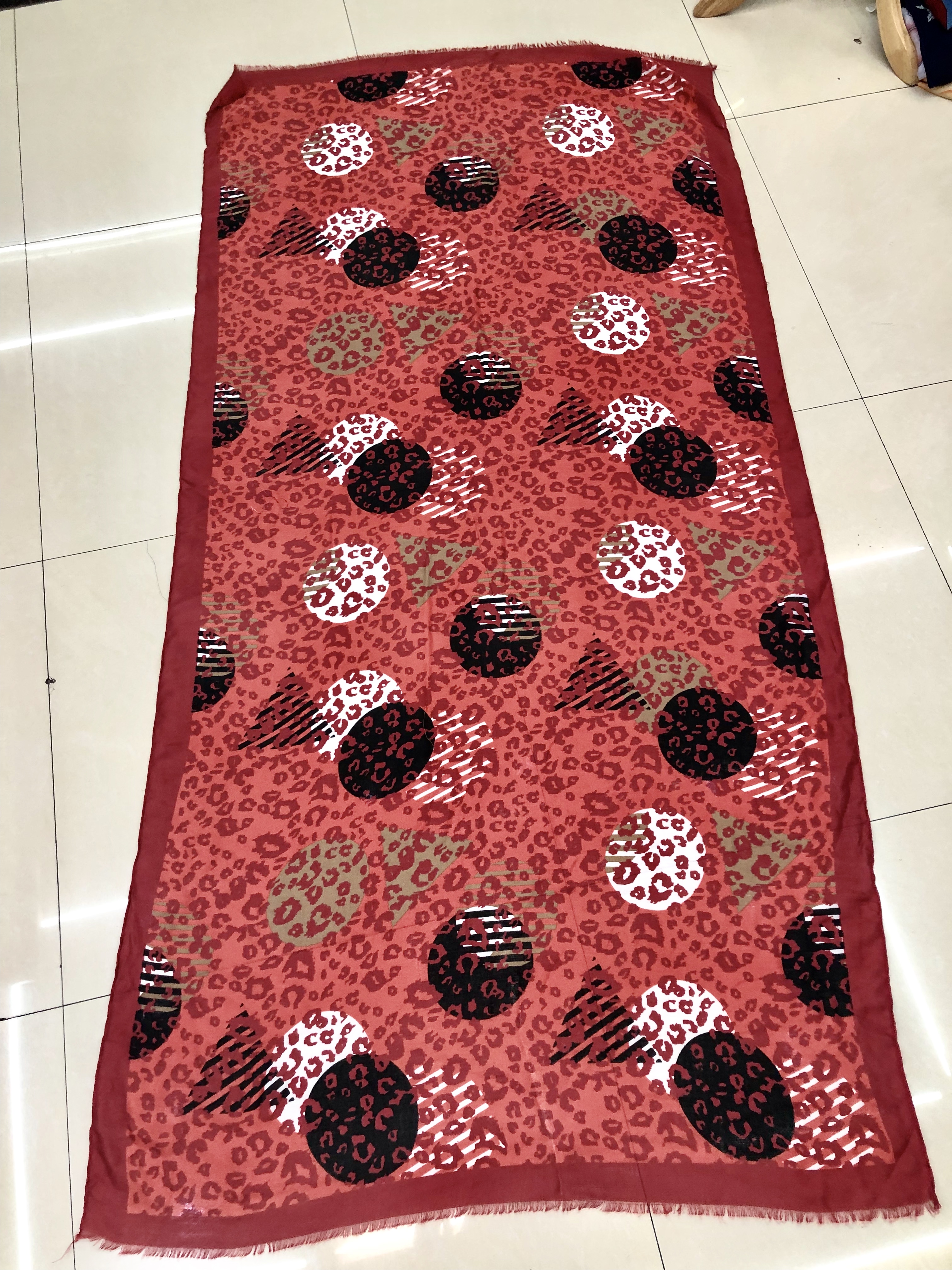 Yiwu Selection Geometric leopard print scarf -1006/46123
