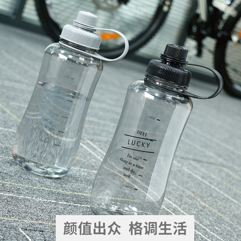 Yiwu Good environmental portable plastic Space Cup 1.5L large capacity student sports kettle Outdoor fitness military training drinking bottle -1006/36591 thumbnail