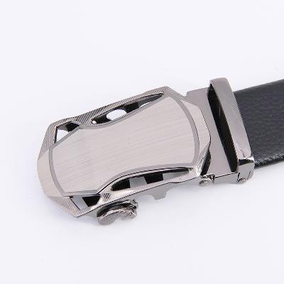 Yiwu Good Goods Men Automatic Buckle Real Leather Manufacturers Wholesale Business Leisure Belt Laser Alloy Men's Belt -1006/45800 Application Scenario
