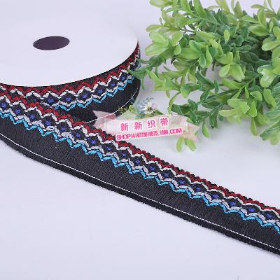 Yiwu Quality Ethnic Style Lace Color Computer Embroidery barcode Lace clothing accessories Jacquard webbing -1006/41296 undefined
