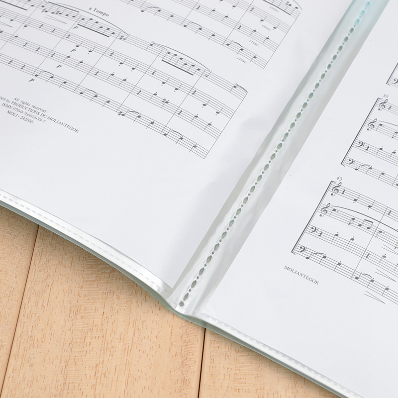义乌好货 <日本进口>国誉透明加厚资料册pp插页文件夹A4多页乐谱试卷收纳袋-1004/23919白底实物图