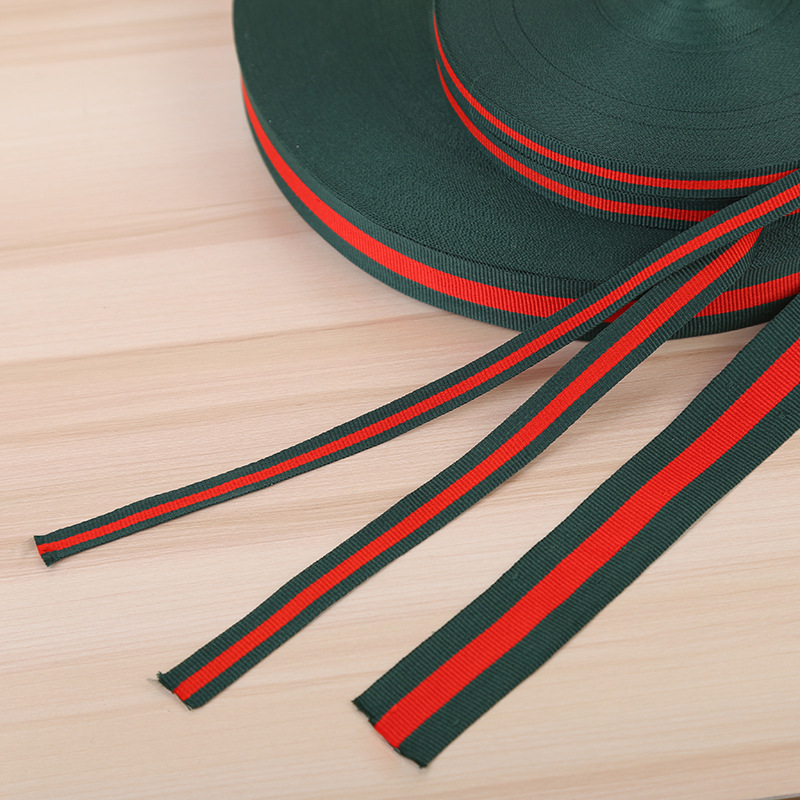 Yiwu Good Goods 2018 New Two-Color Striped Ribbon Color Polyester Binding Cloth Clothing Bags Elastic Band Manufacturers Wholesale -1007/70721 Item Picture