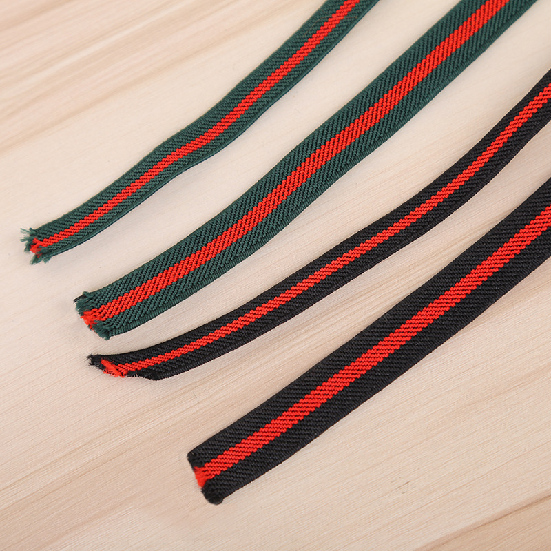 Yiwu Good Goods 2018 New Two-Color Striped Ribbon Color Polyester Binding Cloth Clothing Bags Elastic Band Manufacturers Wholesale -1007/70721 undefined