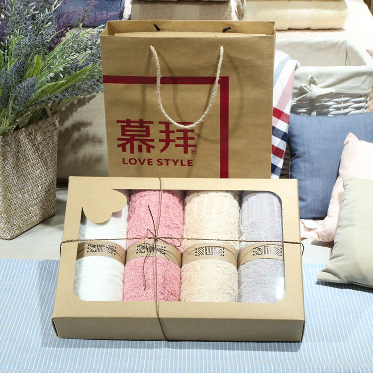 Yiwu Quality Goods Factory Direct Sales, Customized wedding Gifts, towel gift box sets, Creative gifts, all-cotton towels -1006/42025 Item Picture