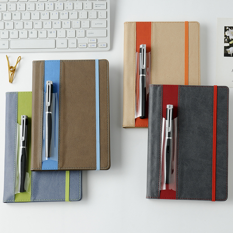 义乌好货 厂家创意商务笔记本定制a5仿皮带笔松紧带记事本办公本子定做LOGO-1004/23928图