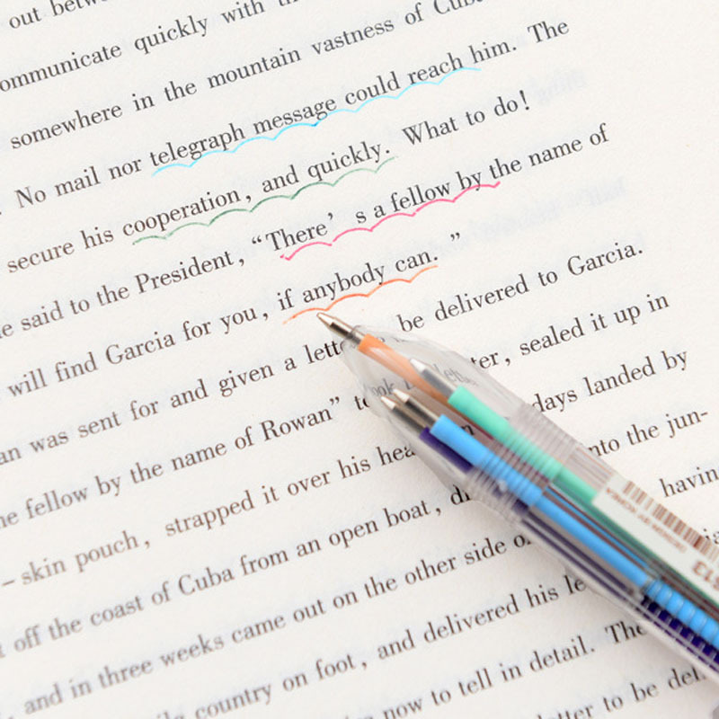 Xinxin Culture Office Learning Stationery Writing Tools Ballpoint Pen Creative Korean Stationery Fresh Transparent Pen Multi-Color Press Color 6-Color Ballpoint Pen undefined