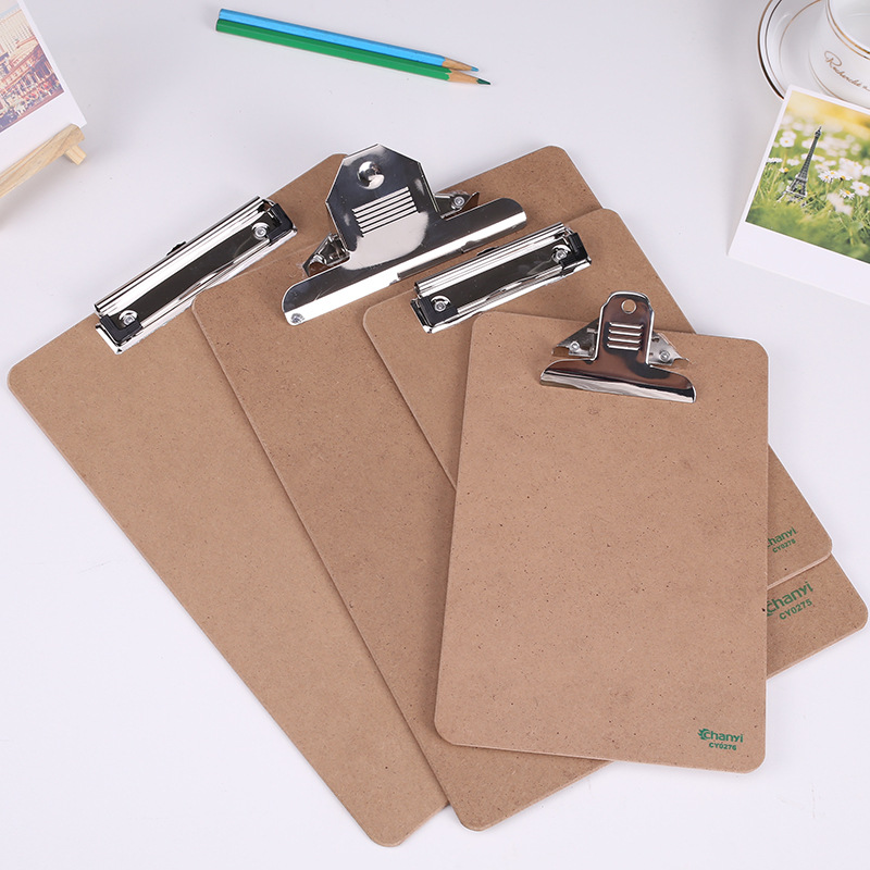 义乌好货 木板夹文件夹a4纸夹菜单夹合同夹票据夹学生写字书写垫板蝴蝶夹板-1004/23919白底实物图