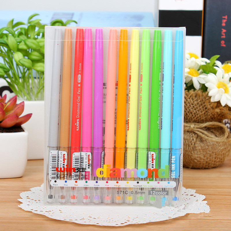 Xin Xin Culture Office Learning Stationery Writing Tool Neutral Pen Candy Color 12 Color Neutral Pen Secret Garden Painted Diamond Pen Pen