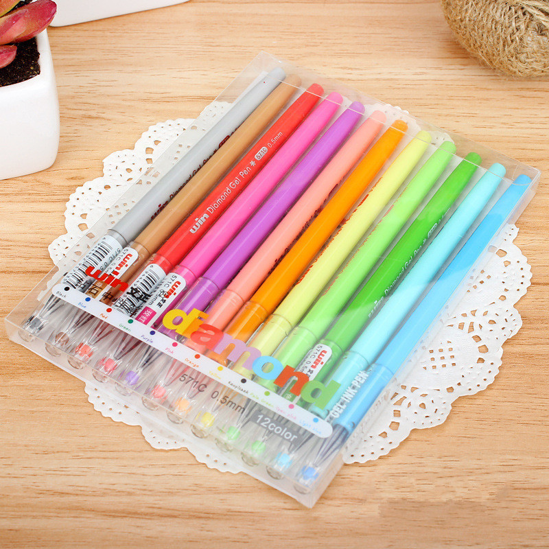 Xin Xin Culture Office Learning Stationery Writing Tool Neutral Pen Candy Color 12 Color Neutral Pen Secret Garden Painted Diamond Pen Pen Application Scenario