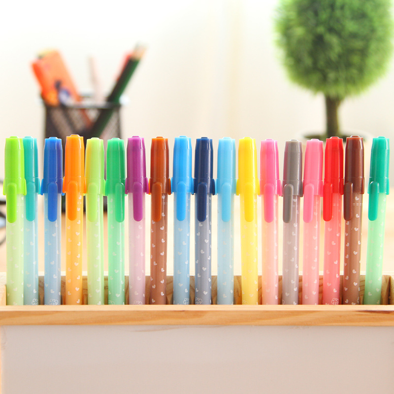 Xinxin Culture Office Culture Art Calligraphy Drawing Supplies Watercolor Pen Korean Stationery Orange Forest 18 Color Jelly Color Neutral Pen Cartoon Color Watercolor Pen Item Picture