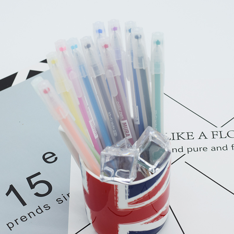 Xinxin Culture Office Learning Stationery Writing Tools Neutral Pen Yiwu Good Goods South Korea Stationery Orange Forest 18 Color Jelly Color Neutral Pen Transparent Pen Application Scenario