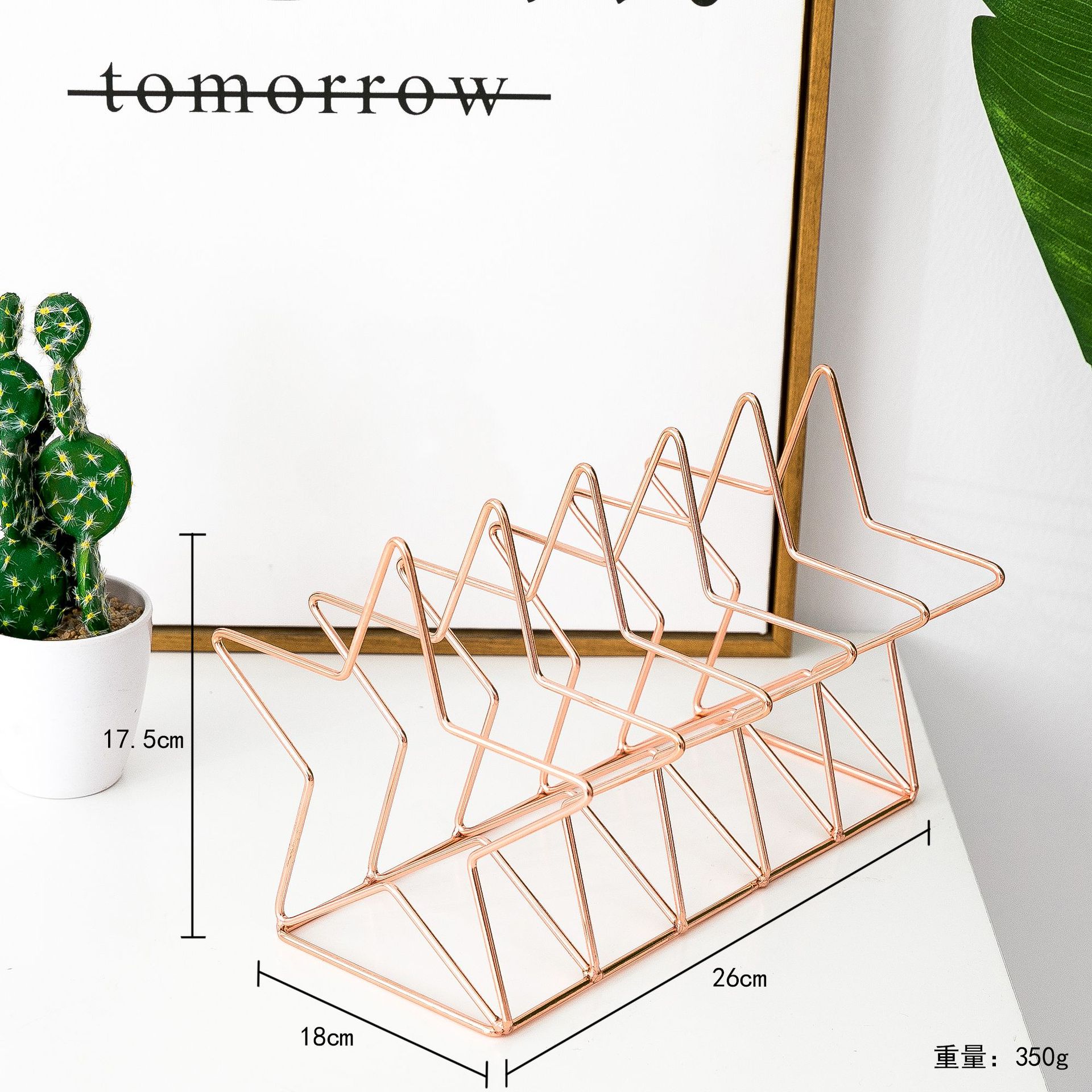 义乌好货 铭强北欧INS简约创书立架桌面书立报刊架简易杂志架铁艺书立-1004/25132