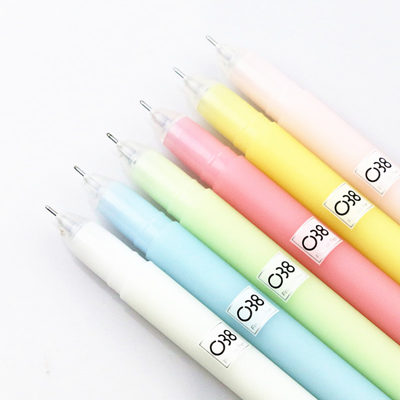 Xinxin Culture Office Learning Stationery Writing Tools Neutral Pen Macaron Color Frosted Neutral Pen Simple Jelly Color Signature Pen Pen Black Student Application Scenario