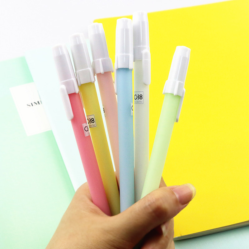 Xinxin Culture Office Learning Stationery Writing Tools Neutral Pen Macaron Color Frosted Neutral Pen Simple Jelly Color Signature Pen Pen Black Student undefined