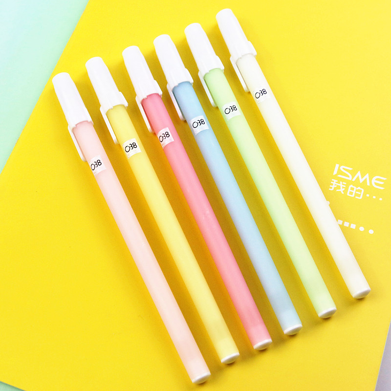 Xinxin Culture Office Learning Stationery Writing Tools Neutral Pen Macaron Color Frosted Neutral Pen Simple Jelly Color Signature Pen Pen Black Student undefined