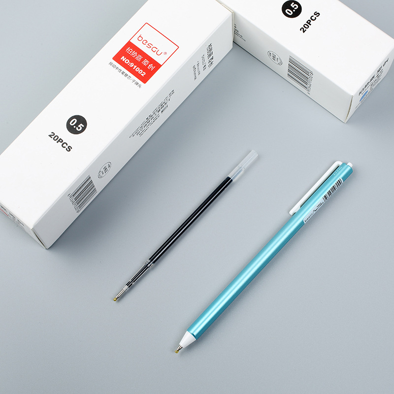 Xinxin Culture Office Learning Stationery Writing Tool Pen Refill 91002 Press Replacement Pen Refill Is Suitable For All Models 7 Starting Neutral Pen Refill 0.5Mm undefined