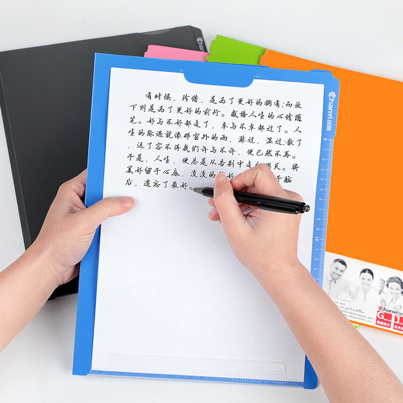 义乌好货 创易多功能文件夹透明多层加厚L型单片夹办公用品写字垫板CY5750-1004/23919详情图6