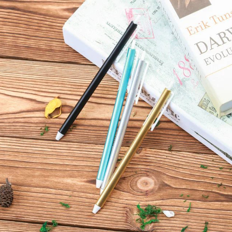 Xin Xin Culture Office Learning Stationery Writing Tools Neutral Pen Metal Color Pen Lever Press Neutral Pen Student Creative Neutral Pen Double Steel Ball Pen Tip Pen