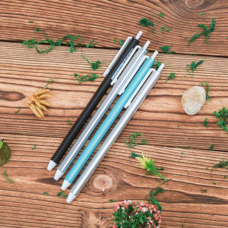 Xin Xin Culture Office Learning Stationery Writing Tools Neutral Pen Metal Color Pen Lever Press Neutral Pen Student Creative Neutral Pen Double Steel Ball Pen Tip Pen Item Picture