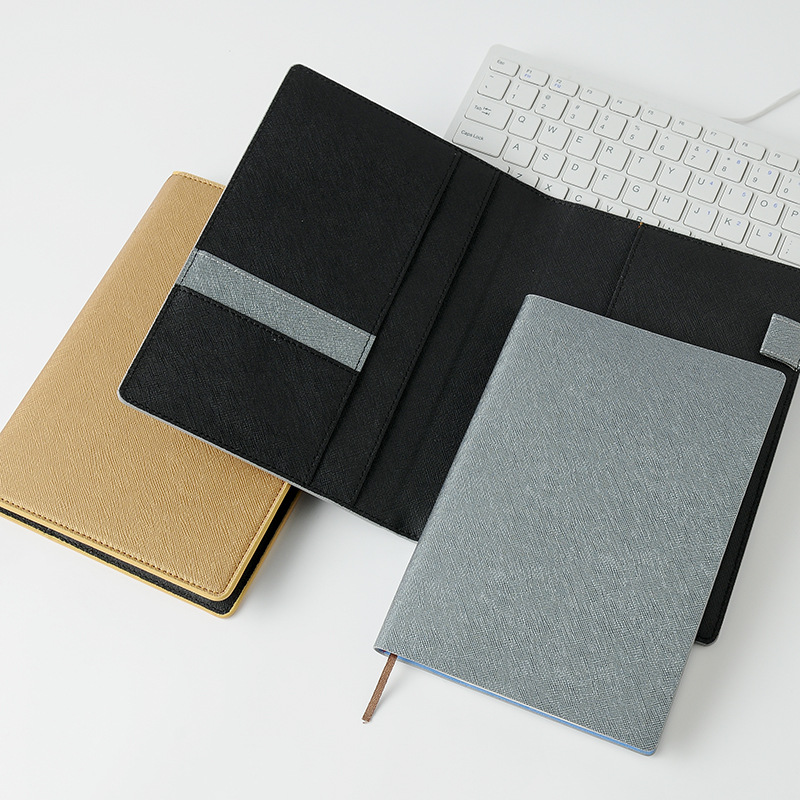 Yiwu Selection business creative Paperback A5 notebook stationery plug-in diary Enterprise office imitation leather notebook custom -1004/23928 thumbnail
