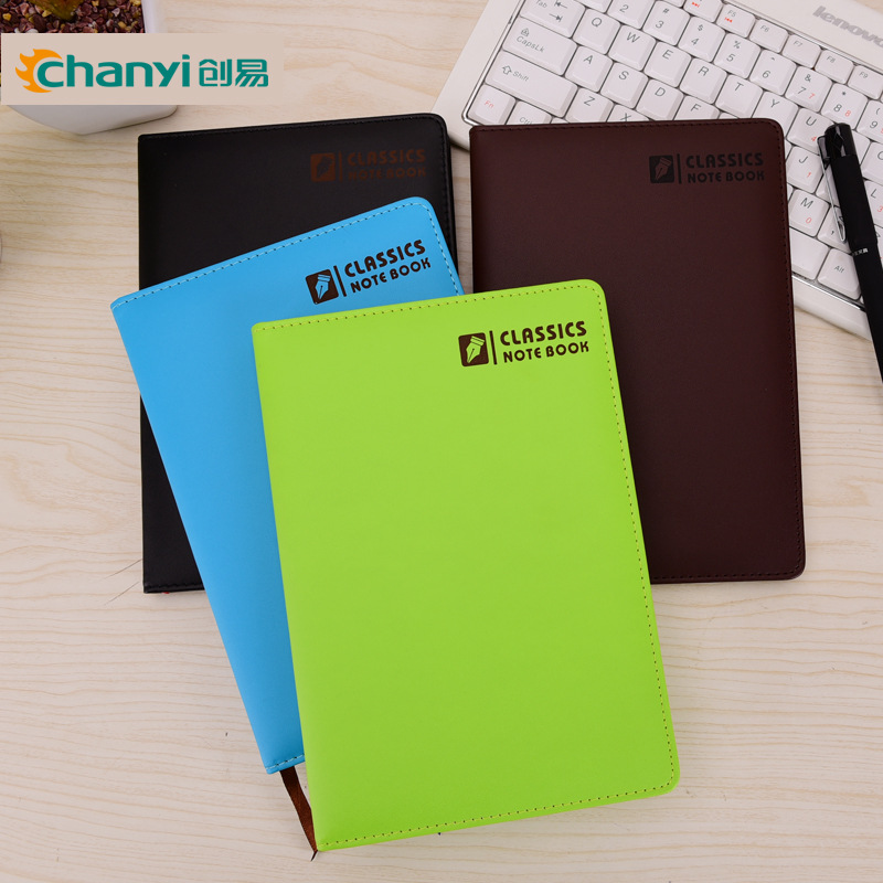 义乌好货 创易办公用品学生文具A5商务PU皮面记事本便携手账笔记本子日记本-1004/23919白底实物图