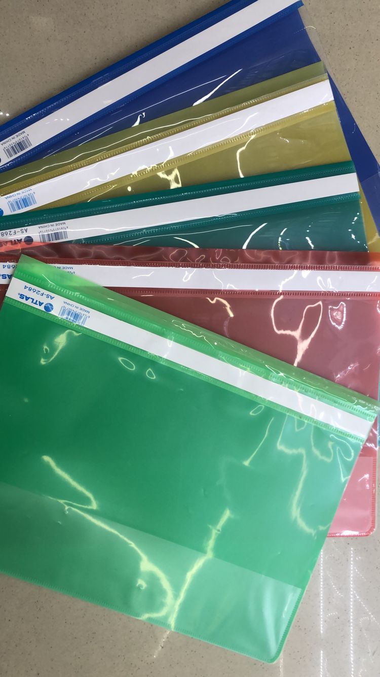 Yiwu Selection A4 transparent color binding two-page folder 320 two-hole punched folder 2-hole binder 320 report folder -1004/24747