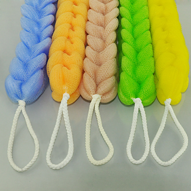 Bath flower toiletryBath flower toiletryYiwu good goods clean branch monochrome nine section braid bath strip rub back do not ask people to pull back strip running lake lake bath ware mixed batch -1006/35694 thumbnail