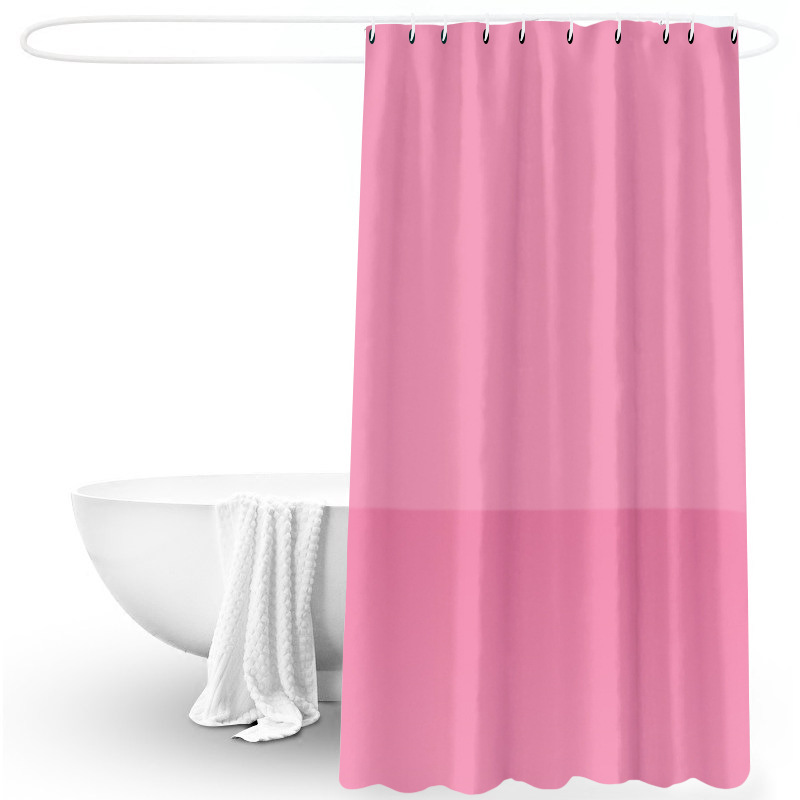 义乌好货 纯色加厚涤纶布浴帘 欧美风简约 家居浴室沐浴洗澡隔断帘 防水防-1006/34231