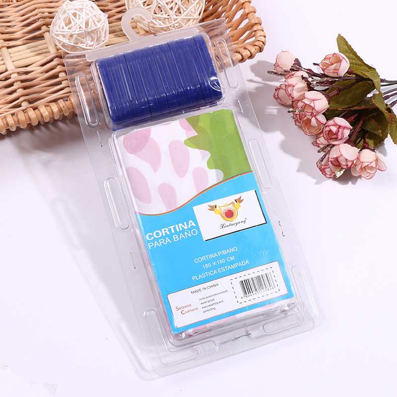 义乌好货 热销新款PE印花浴帘 防水防污格子花瓣高品质不褪色浴帘 厂家批发-1006/35740