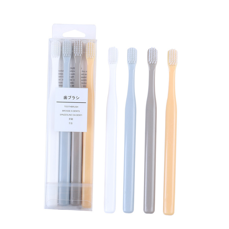 Yiwu Good Goods Japan No Printing The Same Toothbrush Adult Small Head Soft Toothbrush 4 Pvc Box Manufacturers Wholesale -1006/35863