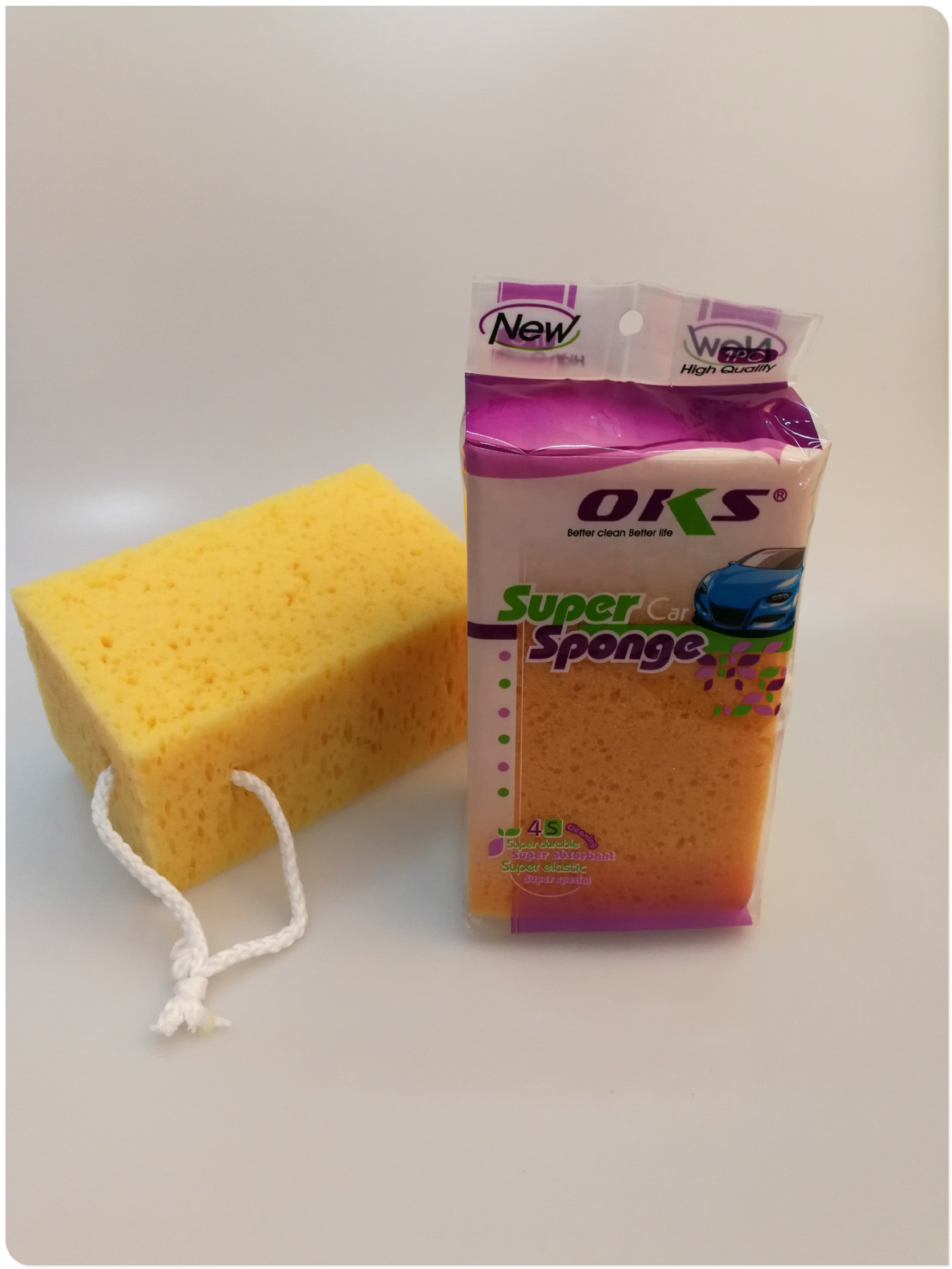 Yiwu Good Goods Promotion Color Car Sponge, 4 Square Sponge -1006/36088