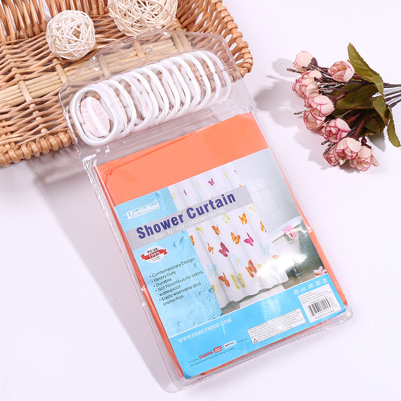 义乌好货 201-2素色浴帘多功能防水防污吊挂可拉伸卫生间浴帘窗帘厂家批发-1006/35740