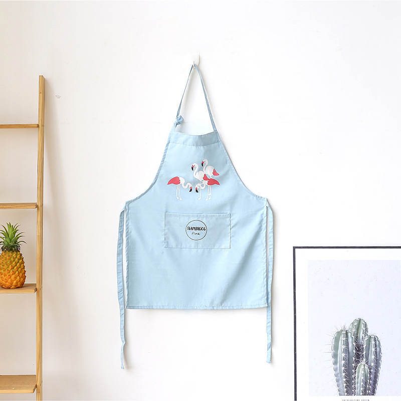 Yiwu Selection wheat flamingo series style apron cotton linen simple apron thumbnail