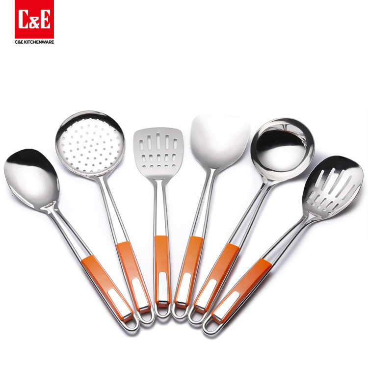 Yiwu Selection 6-piece stainless steel kitchenware cooking set, nylon handle, Chuangyi kitchenware -1003/19006