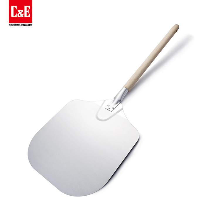 Yiwu Selection wooden handle aluminum head pizza shovel, baking tools, kitchen utensils -1003/19006