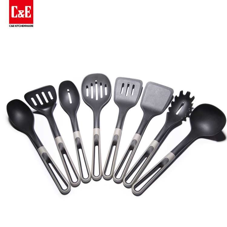 Yiwu Selection 8-piece fashion food grade heat resistant non-stick cooker sets, cooking tools sets -1003/19006