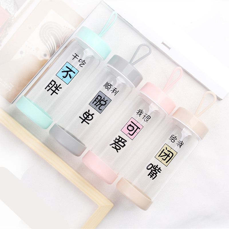 义乌好货 厂家特惠学生礼品水杯时尚简约玻璃杯子批发卡通学生水杯礼品定制-1006/35299