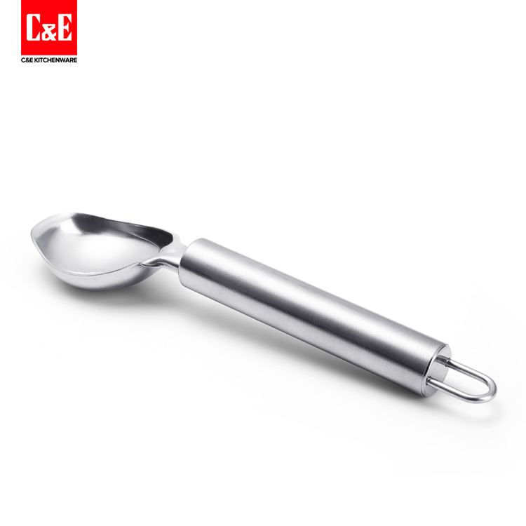 Yiwu Selection C&E kitchenware stainless steel ice cream spoon - Ergonomic ice cream spoon 20cm