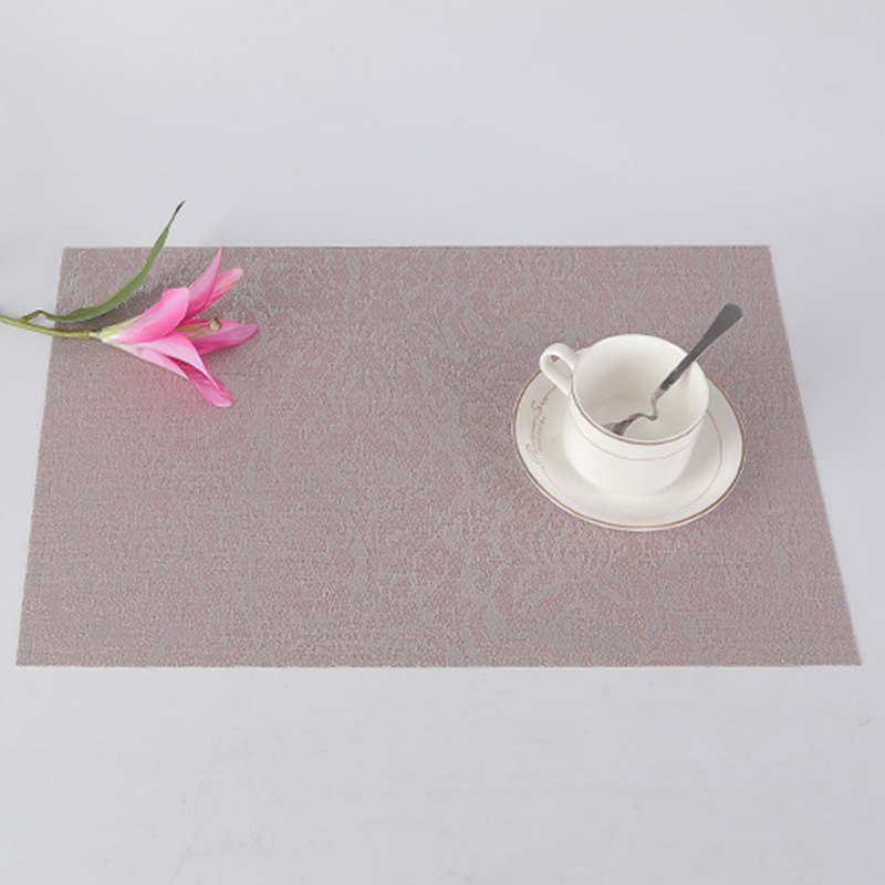 新款提花PVC特斯林西餐垫 隔热垫餐桌垫碗垫环保餐垫详情图5