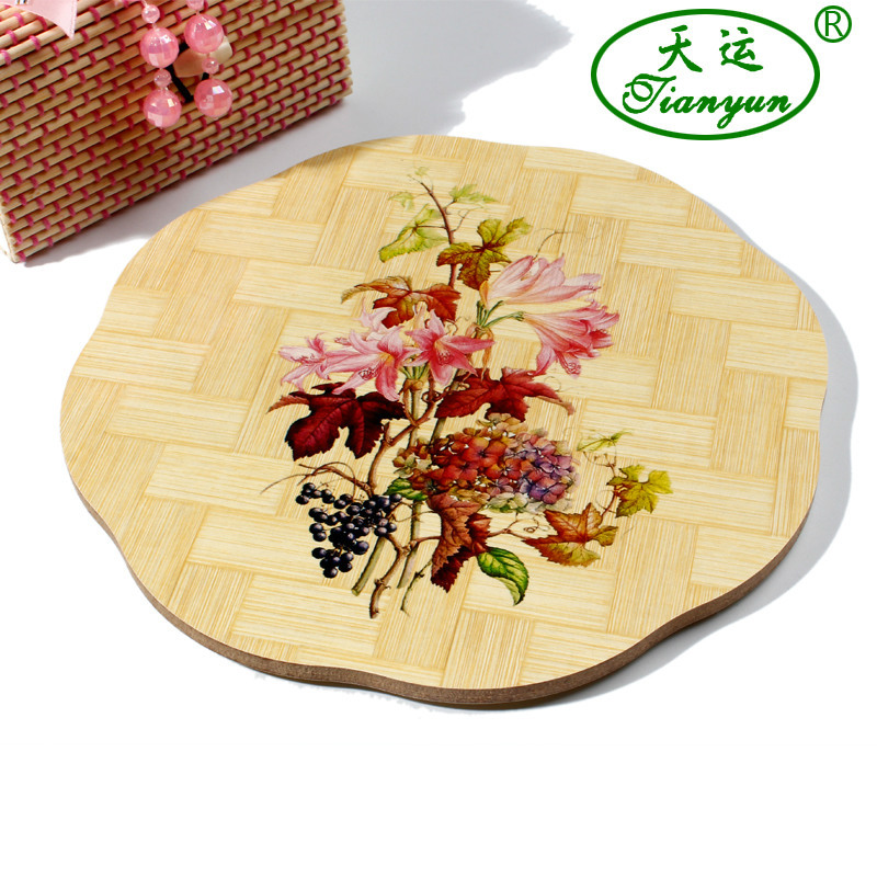 Yiwu Good Goods Tianyun Daily Department Store Bamboo Placemat Insulation Mat Manufacturers Direct Coaster Environmental Protection Products Tableware Spot -1006/36747 undefined