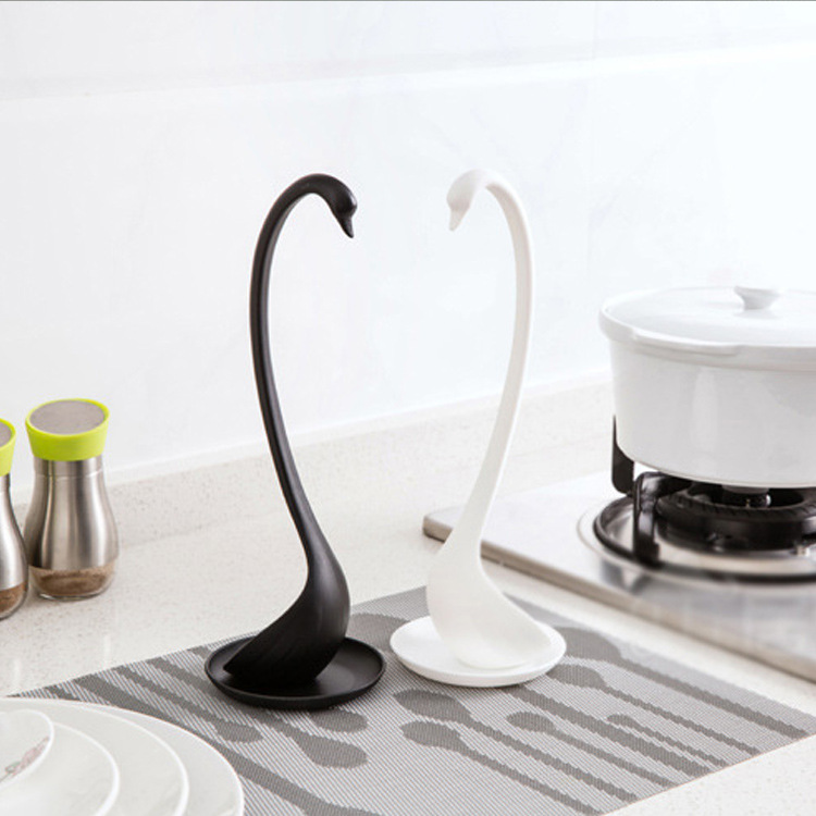 Creative Swan with tray can stand spoon multi-purpose kitchen utensils spoon long handle spoon OPP bag -1006/36814